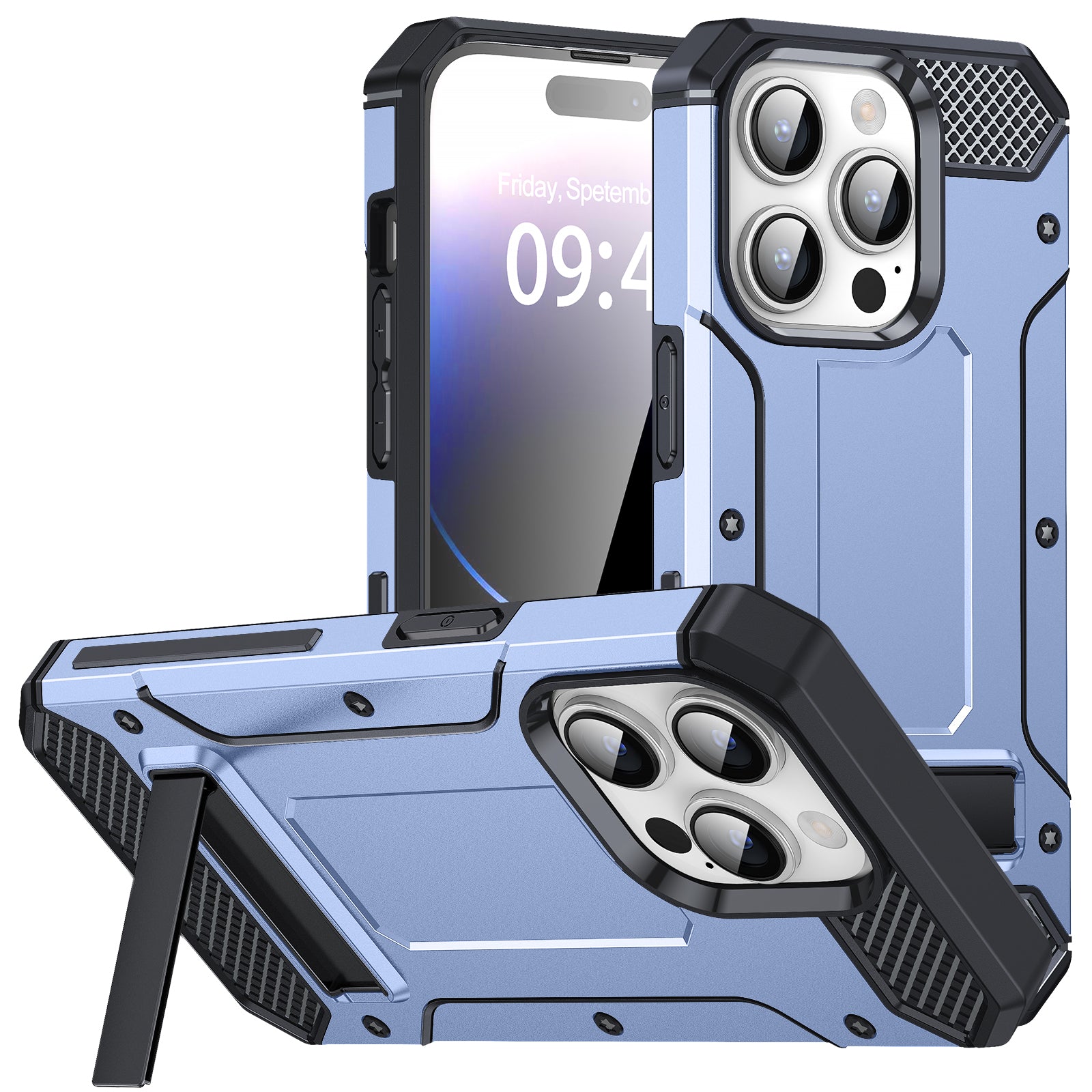 TPU PC Case for iPhone 14 Pro Max Shockproof Phone Cover with Metal Kickstand TPU PC Case for iPhone 14 Pro Max Shockproof Phone Cover with Metal Kickstand